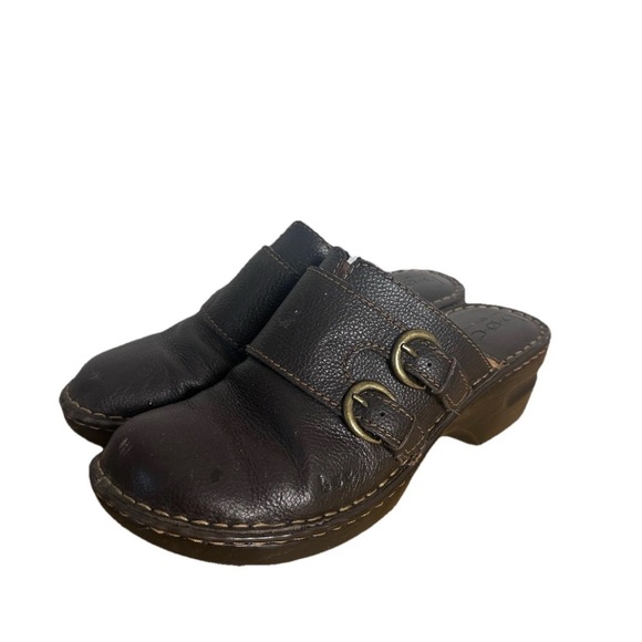 b.o.c. Brown Mules Comfortable Clogs - Picture 1 of 8